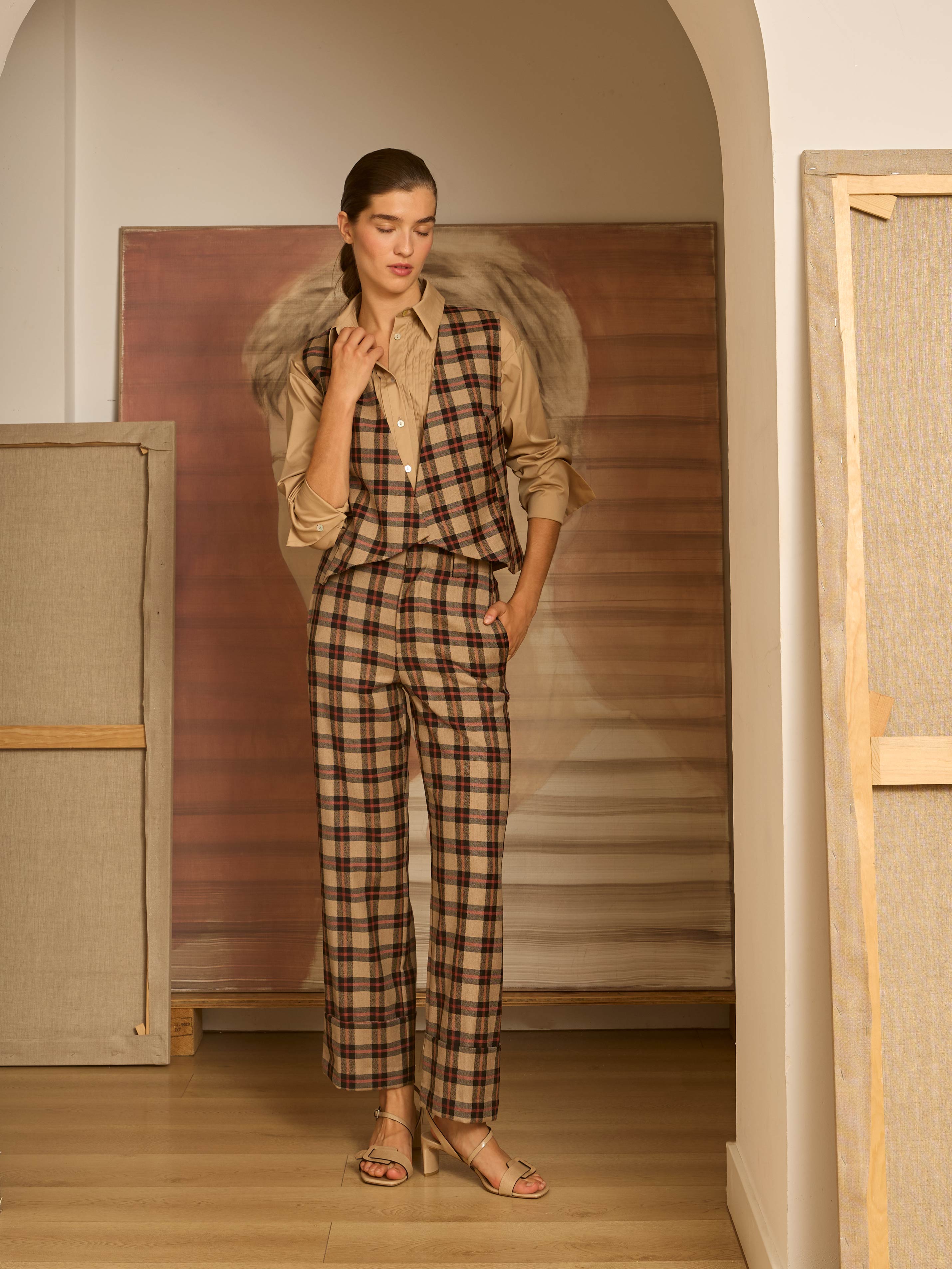 Pantalón de cuadro escocés