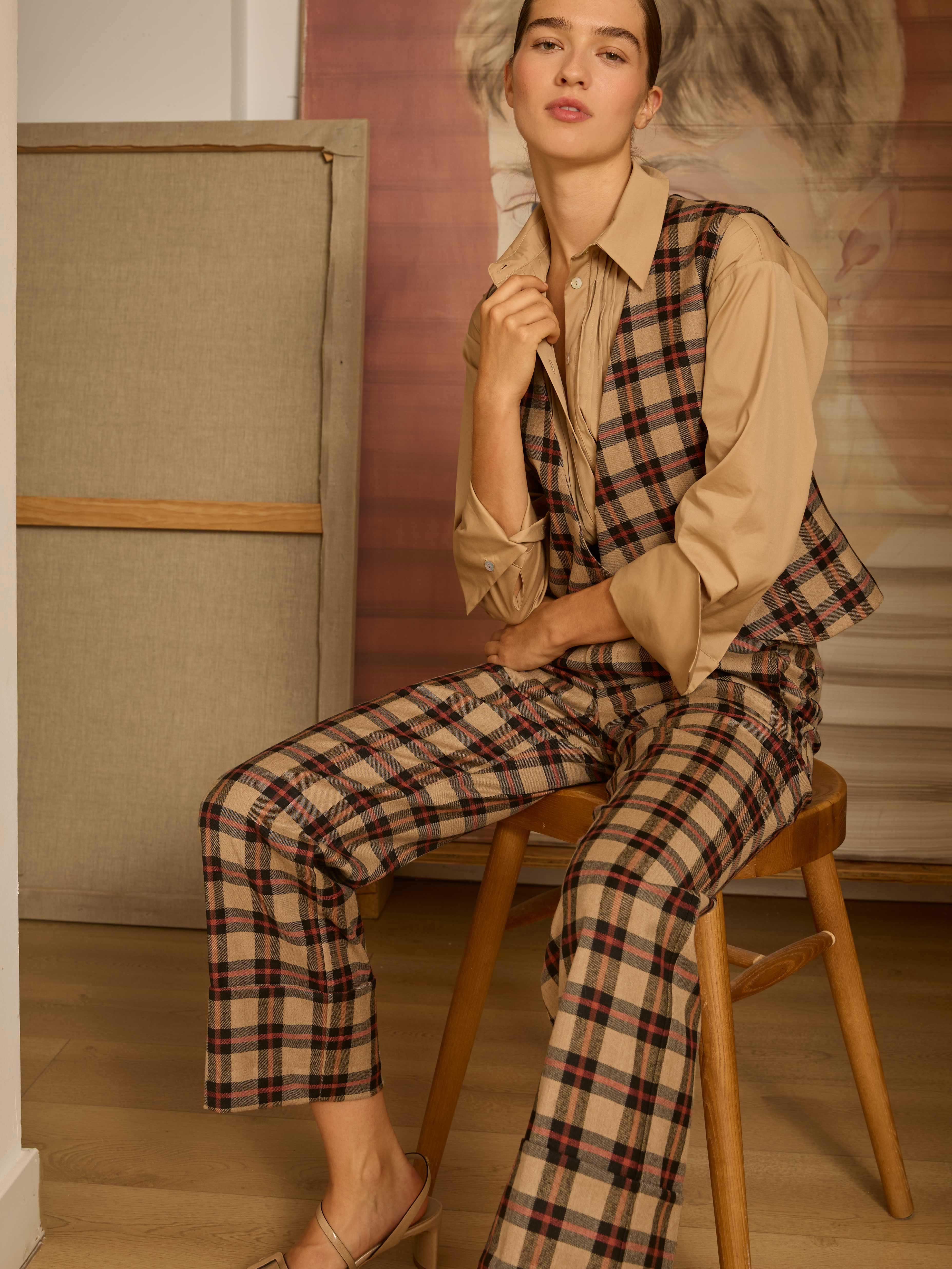 Chaleco de cuadro escocés