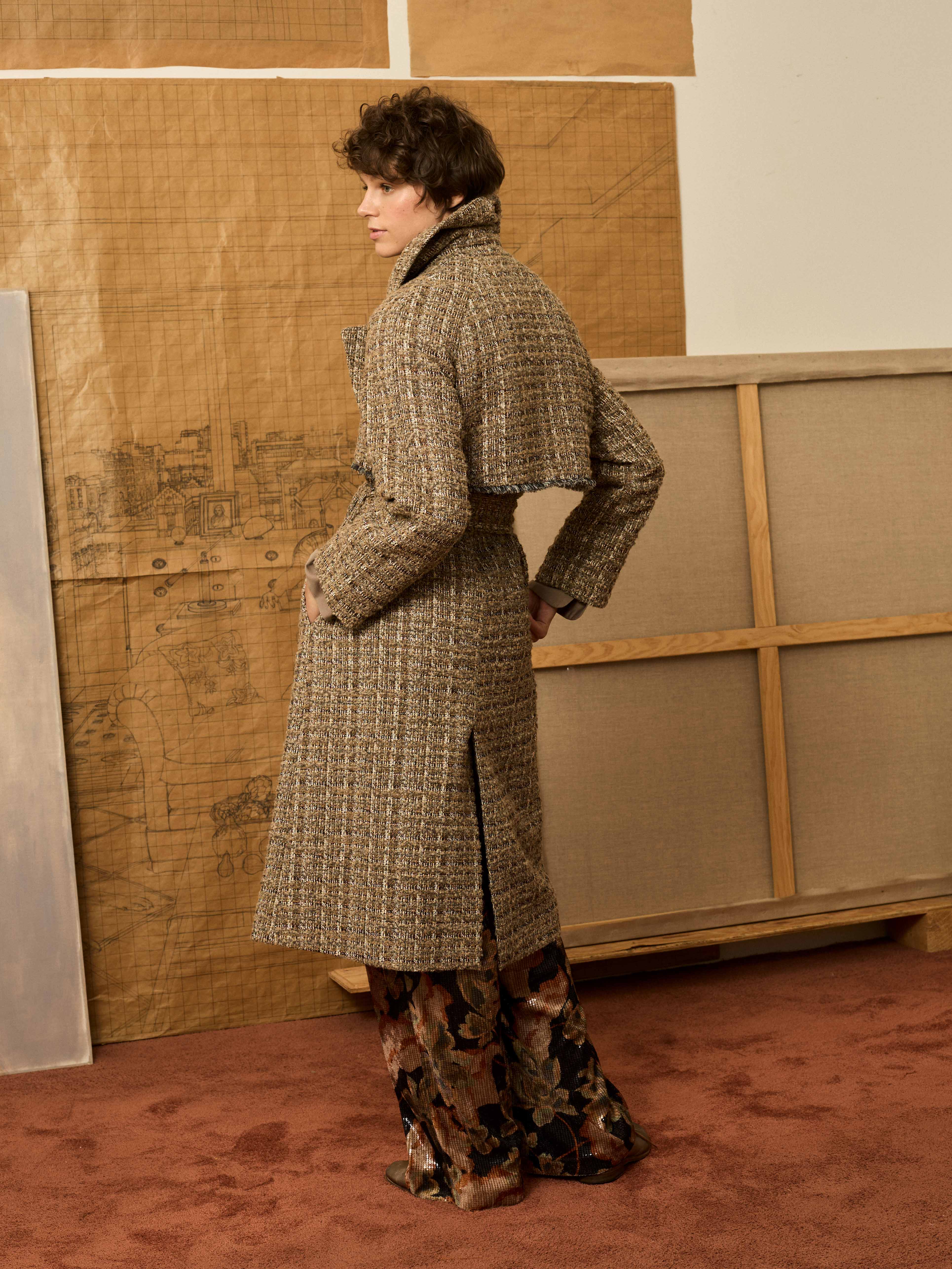 Abrigo topo con desflecado