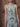 Bluish-gray embroidered tulle dress