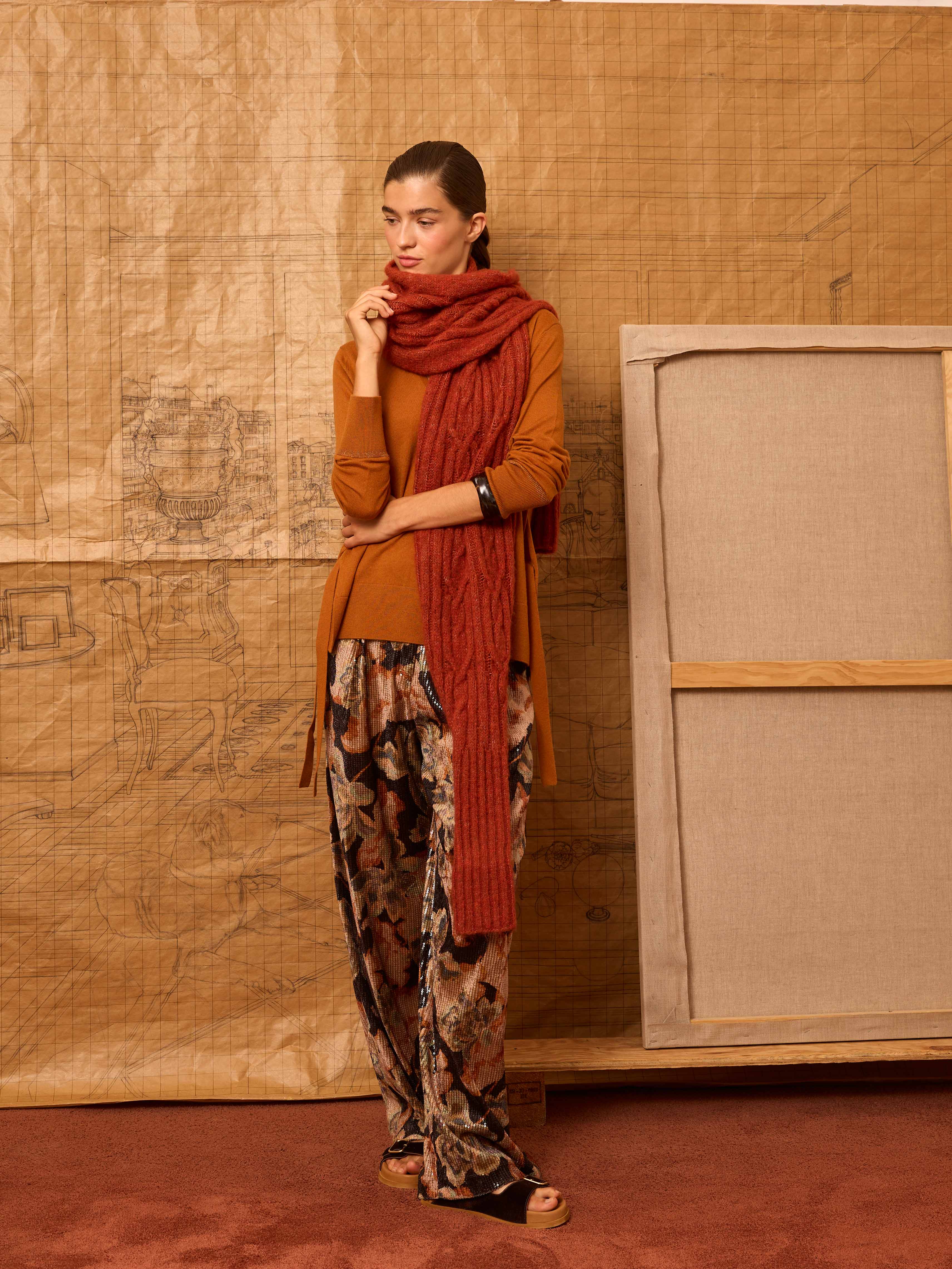 Jersey naranja de pico con lazadas