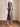 Falda de intarsia en lurex azul