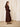 Chocolate lurex midi dress