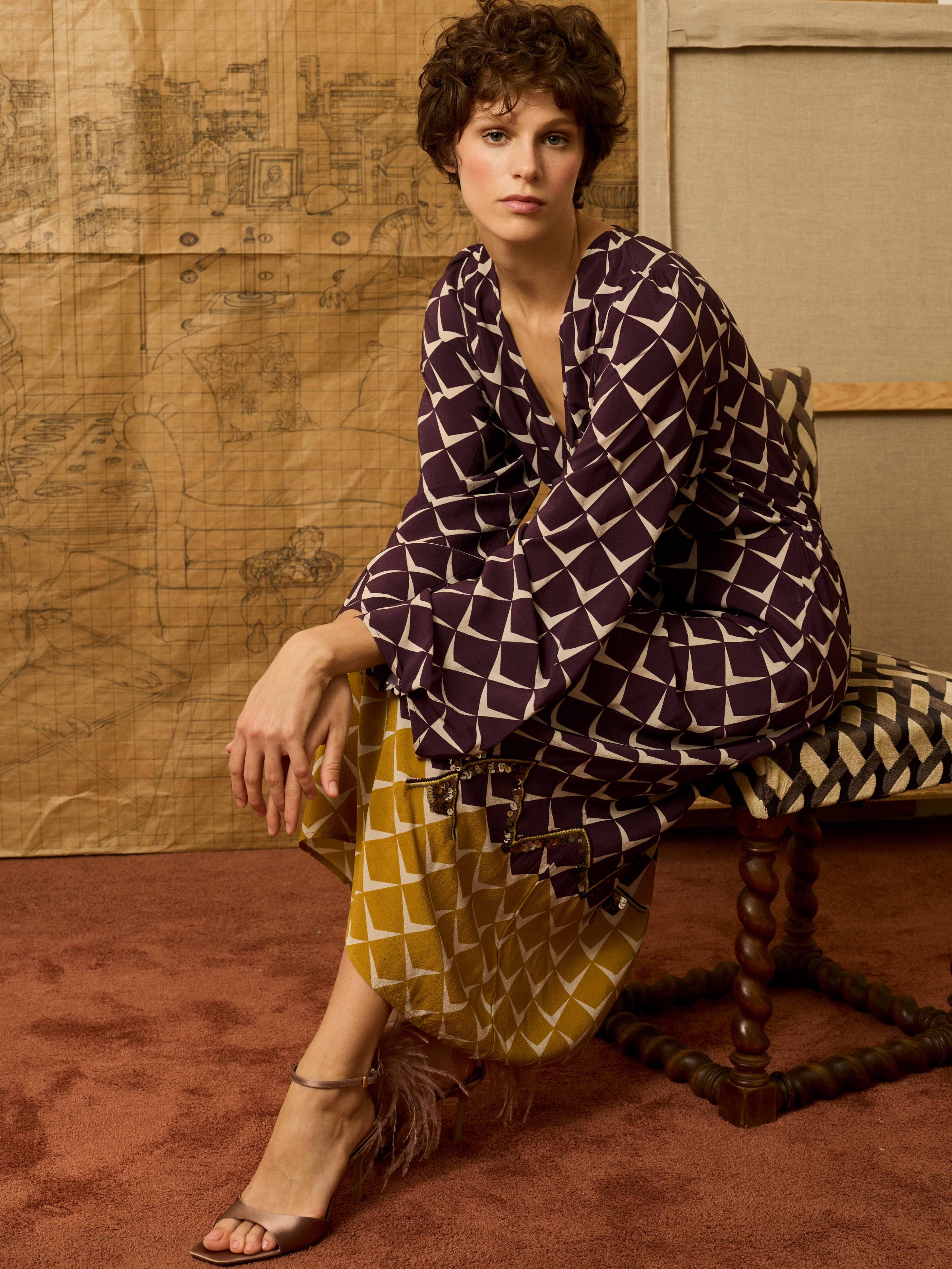 Vestido greca ganate