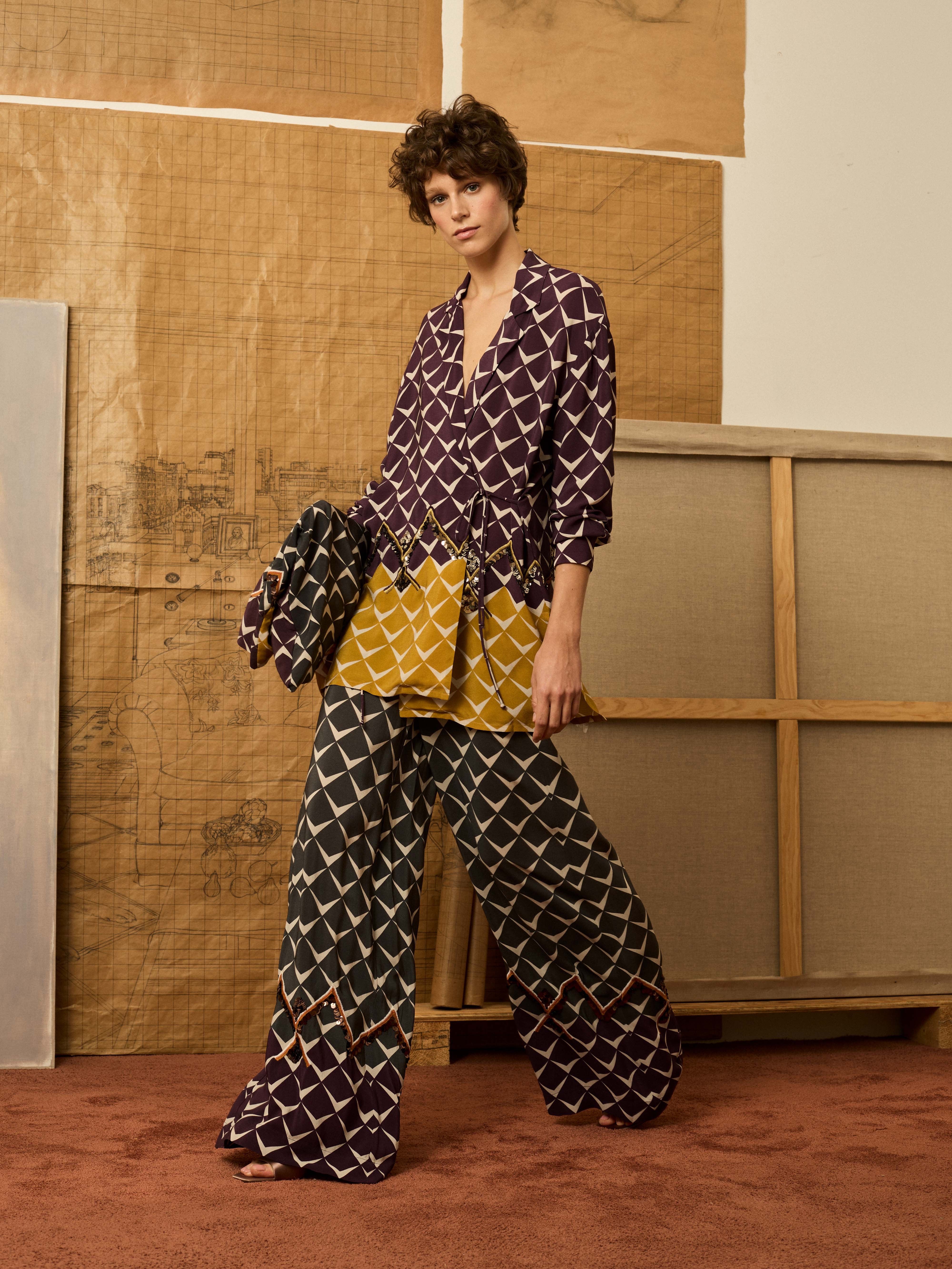 Blazer camisera greca granate